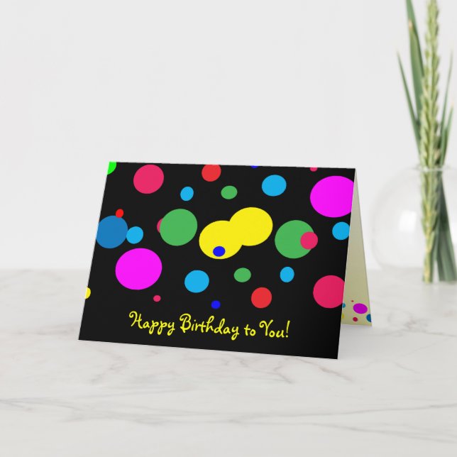 Farben-Kreis-Geburtstag Karte (Vorderseite)