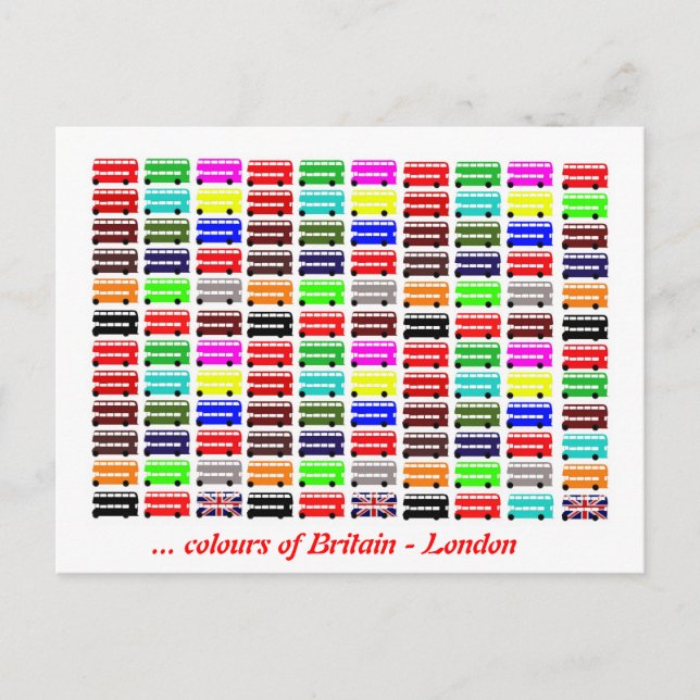 Farben London, Vereinigtes Königreich Postkarte (Vorderseite)