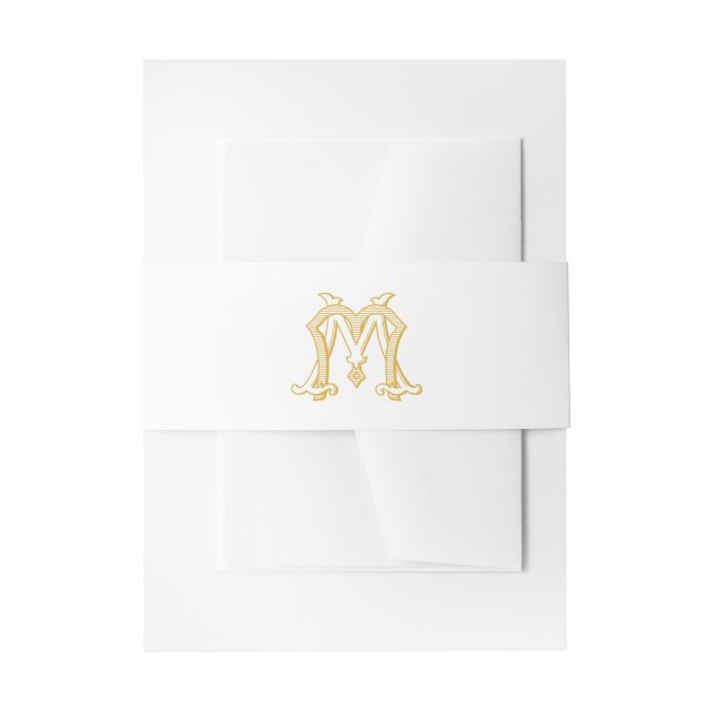 FARBEN MM Monogramm MM Wappen Bauchband Einladungsbanderole (Vorderseite Beispiel)