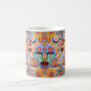 Farben, Muster und überlappende Flächen Kaffeetasse