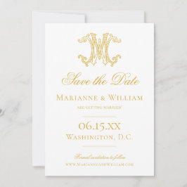 FARBEN MW Monogramm WM Monogramm Einladung