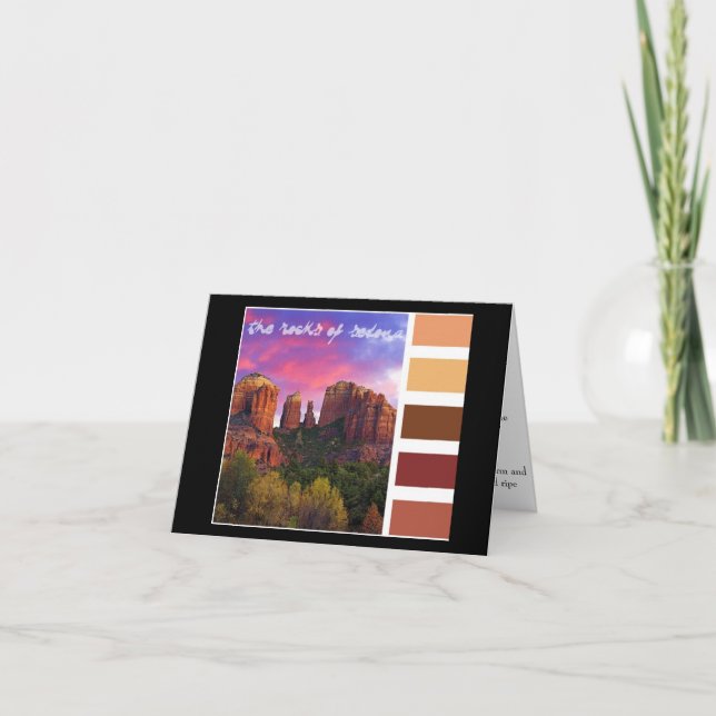 Farben-Palette: die Felsen von Sedona Karte (Vorderseite)