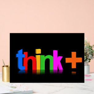 Farben Positives Denken Text Akryllisches Zeichen Acrylschild