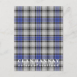 Farben Schottlands Clan Hannay Tartan Postkarte