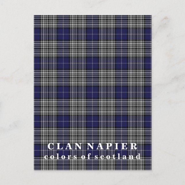 Farben Schottlands Clan Napier Tartan Postkarte (Vorderseite)