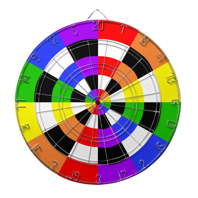 Farben Schwarz und Weiß Dartscheibe (vorne)