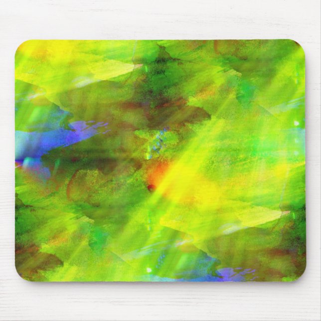 färben Sie das abstrakte nahtlose Hintergrundgrün, Mousepad (Vorne)