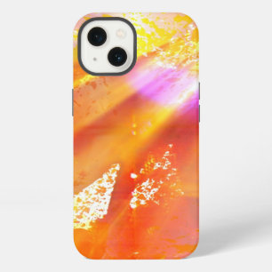 färben Sie das nahtlose Kunsthintergrundgelb, iPhone Hülle
