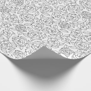 Färben Sie Ihr eigenes Rosen-Muster Geschenkpapier