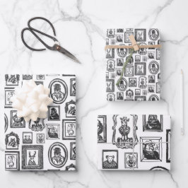 Färben Sie Ihr eigenes Tierporträt-Papier Geschenkpapier Set