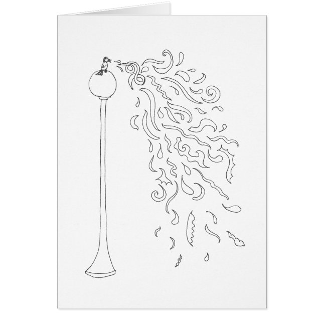 Färben Sie Ihre eigene Karte - Gesang-Vogel (Vorne)