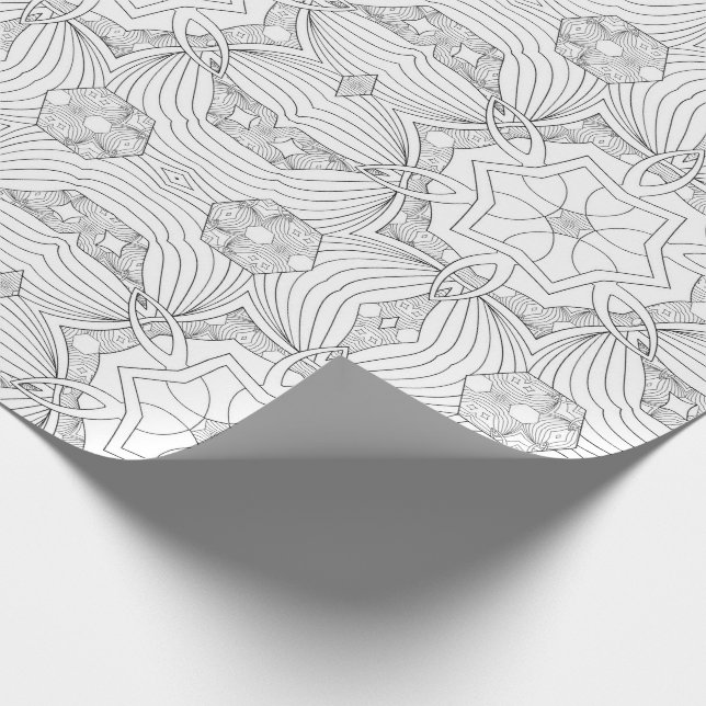 Färben Sie Ihre eigene Mandala Geschenkpapier (Ecke)