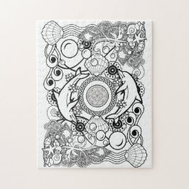 färben Sie Ihre eigene Puzzlespiel-Mandala