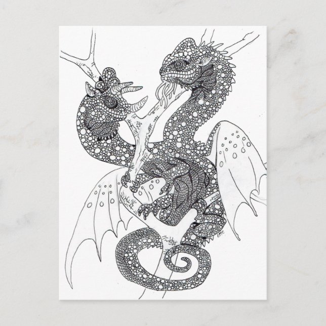 Farben Sie Ihre eigenen Chameleon-Drachen Postkarte (Vorderseite)