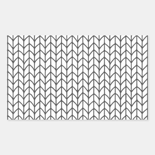 FARBEN SIE IHRE EIGENEN Knitterkleber Rechteckiger Aufkleber (Vorderseite)