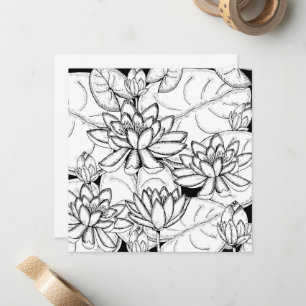 Färben Sie Ihre eigenen Lotus-Blume Mitteilungskarte