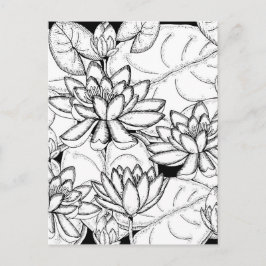 Färben Sie Ihre eigenen Lotus-Blume Postkarte
