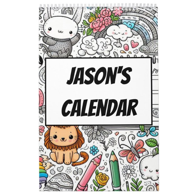 Färben Sie Ihren eigenen Kalender für Kinder (Titelbild)
