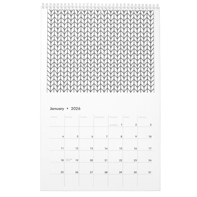 FARBEN SIE IHREN EIGENEN Knitterkalender Kalender (Jan 2026)