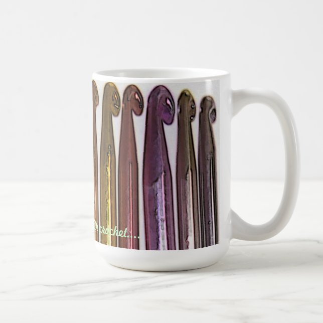 Färben Sie meine Welt mit der Häkelarbeit-Tasse Kaffeetasse (Rechts)