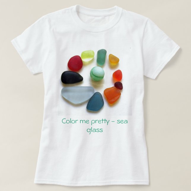 Färben Sie mich hübsch - das Glas Meer T-Shirt (Design vorne)