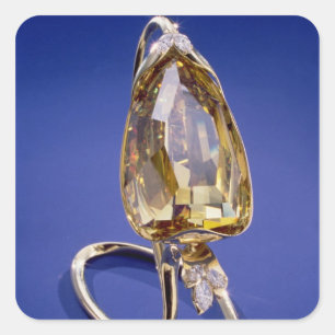 Färben Sie "unvergleichbaren" Diamanten in einer Quadratischer Aufkleber