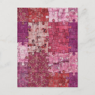Farben Texturpuzzle Postkarte
