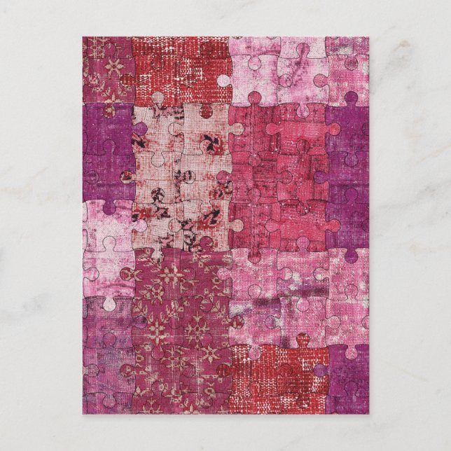 Farben Texturpuzzle Postkarte (Vorderseite)