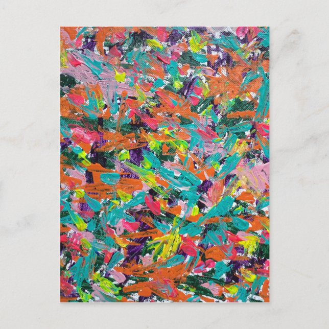 Farben und Ausdrücke in Acrylfarbe Postkarte (Vorderseite)