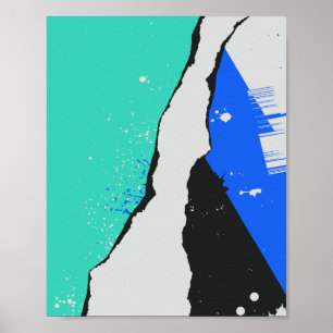 Farben- und Spritzerschichten Poster