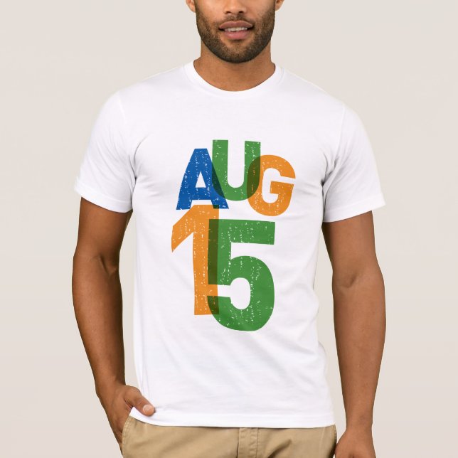 Farben vom 15. August T-Shirt (Vorderseite)