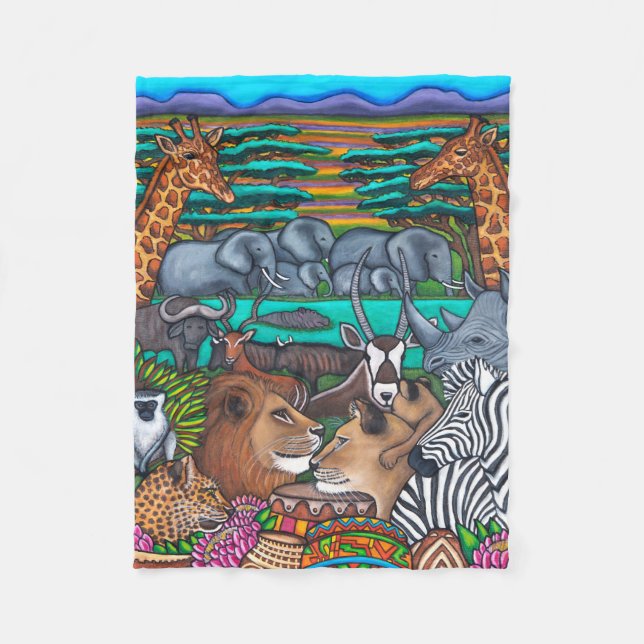 Farben von Afrika 30"x40" Fleece Blanket (Vorderseite)