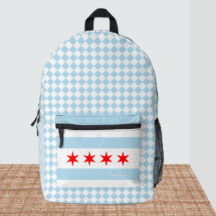 Farben von Chicago-Rucksack, Chicago-Flagge Bedruckter Rucksack