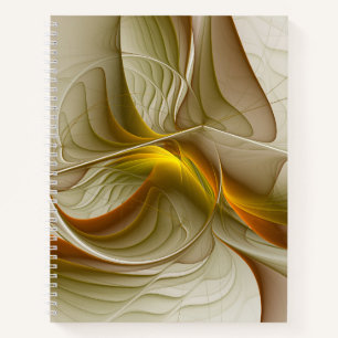 Farben von Edelmetallen, abstrakte Fraktalkunst Notizbuch