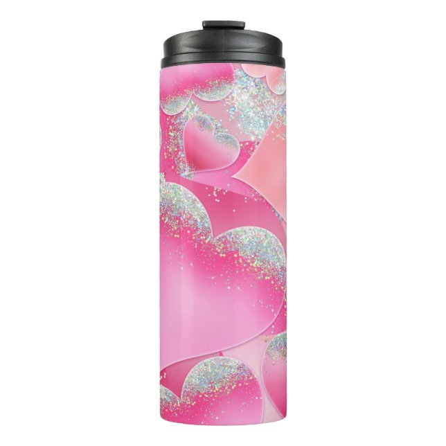 FARBEN VON FARBEN UND FRISCHEN, UNREIZENDEN HERZEN THERMOSBECHER (Vorderseite)