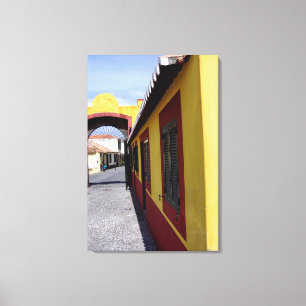 Farben von Funchal Portugal Eingewickelte Leinwand