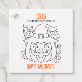 Färben von Halloween-Gift-Tags Geschenkanhänger