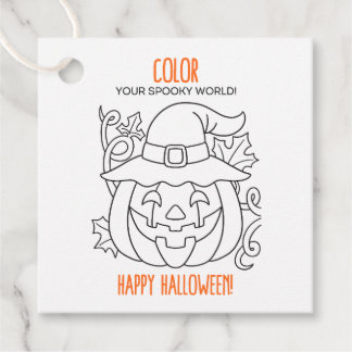 Färben von Halloween-Gift-Tags Geschenkanhänger