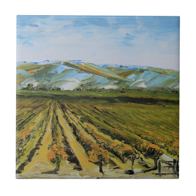Farben von Napa Valley, Wein-Land Kalifornien Fliese (Vorderseite)