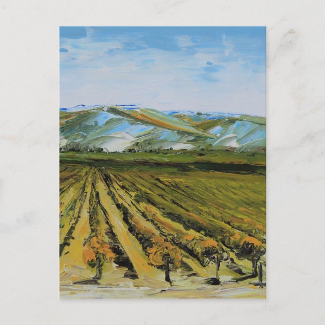 Farben von Napa Valley, Wein-Land Kalifornien Postkarte (Vorderseite)