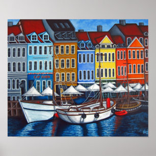 Farben von Nyhavn 24" x 20", Print von Lisa Lorenz Poster