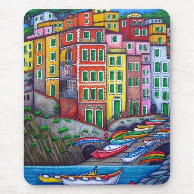 Farben von Riomaggiore - Mousepad (Vorne)