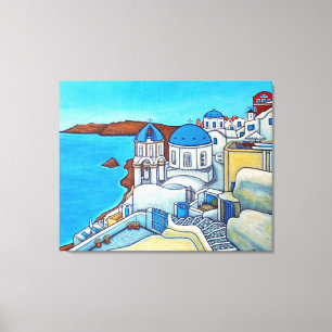 Farben von Santorini Canvas Print von Lisa Lorenz Leinwanddruck