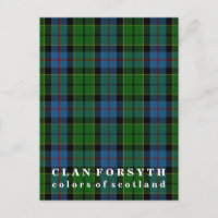 Farben von Scotland Clan Forsyth Tartan