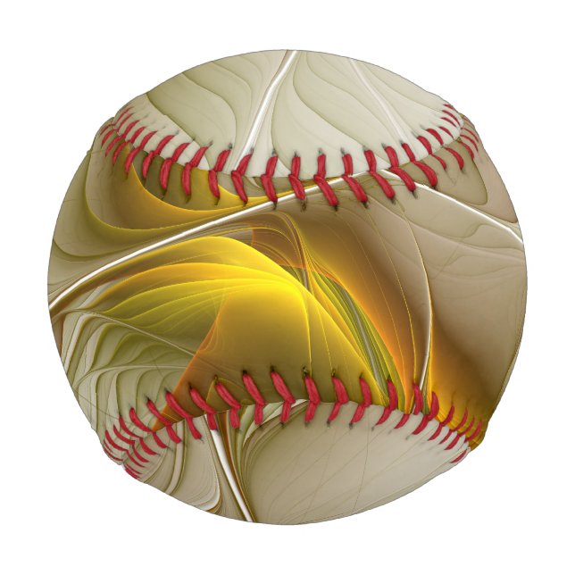 Farben Wertvoller Metalle, Abstraktes Fraktal Kuns Baseball (Vorderseite)