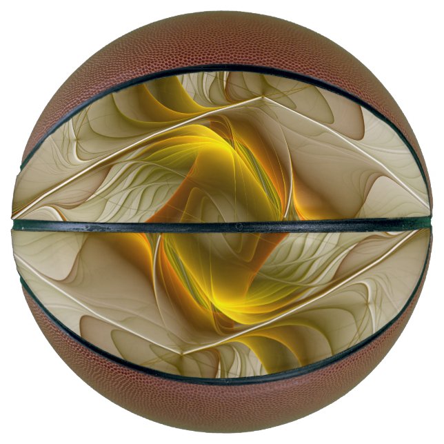 Farben Wertvoller Metalle, Abstraktes Fraktal Kuns Basketball (Vorderseite)