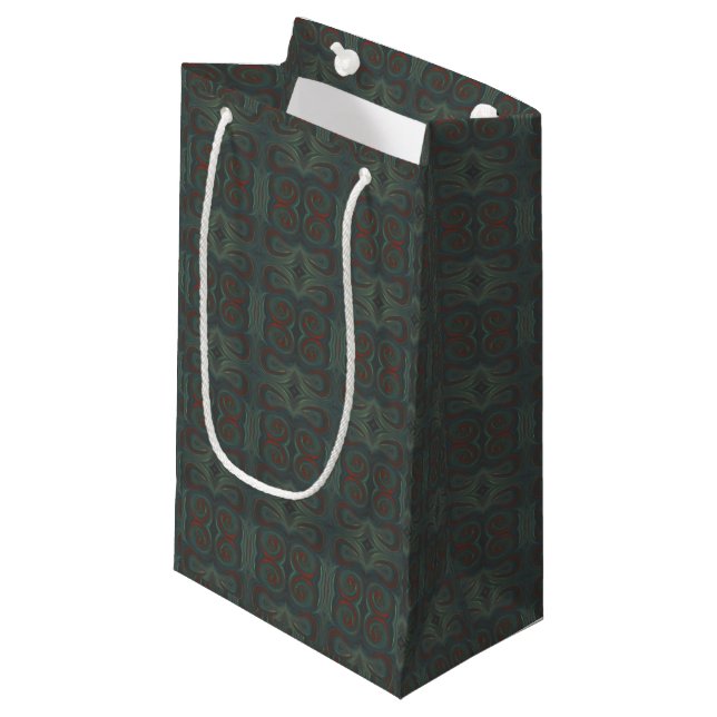 Farben-Wirbels-Geschenktasche des blauen Rotes Kleine Geschenktüte (Vorderseite Schrägansicht)
