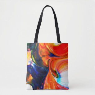 Farbenblende Explosion: Abstrakte Farbgebung Tasche