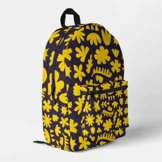 Farbenblock Abstract Print Farbiger Aubergine Schw Bedruckter Rucksack