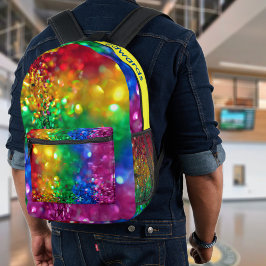 Farbenburgunder-Regenbogensequenz individuell eins Bedruckter Rucksack